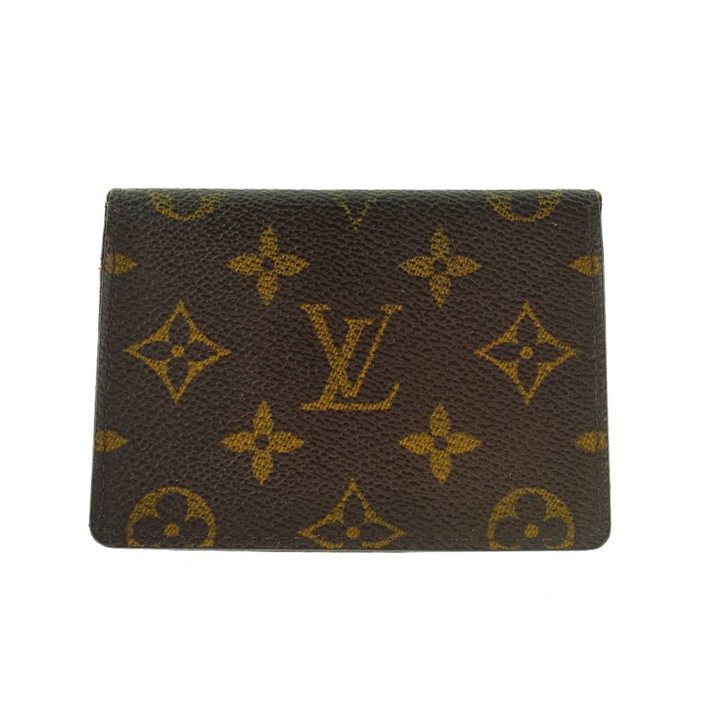 Louis Vuitton Porte 2 Cartes Monogram Canvas Leather Slim Credit ID Wallet
